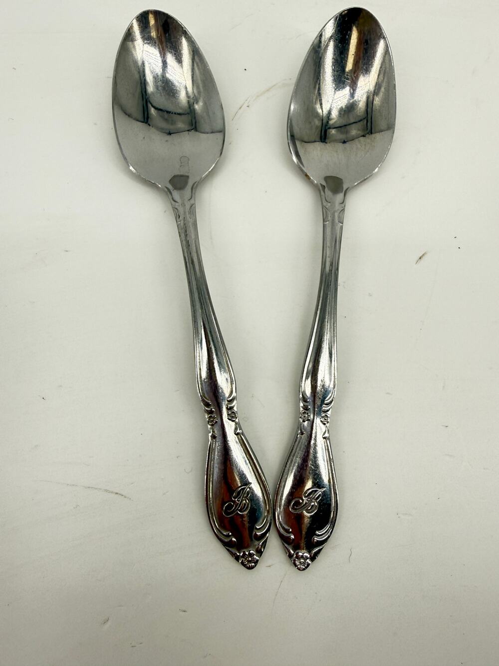 Vintage Rogers Kenwood Korea Monogram B Spoons Lot 2 Replacement Flatware